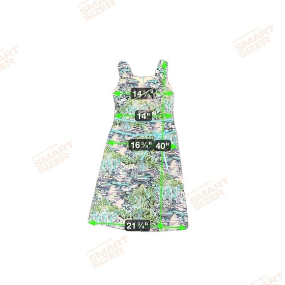 Rabbit Rabbit Rabbit Green and Blue Sleeveless Sundress - Picture 8 of 8